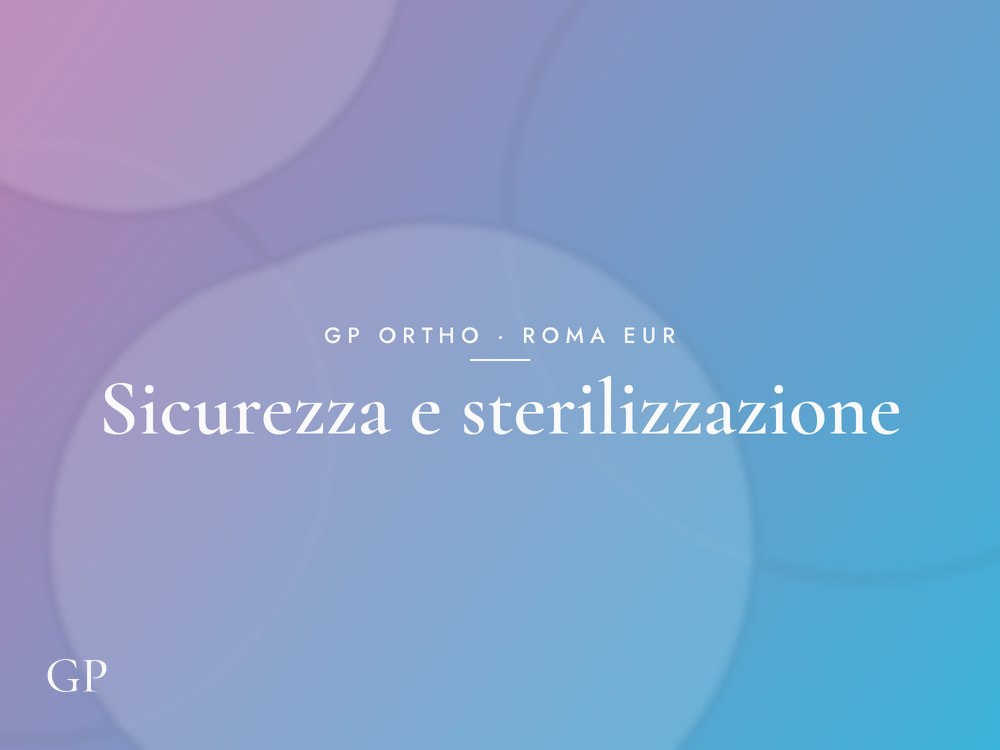 Protocolli di sterilizzazione GP Ortho